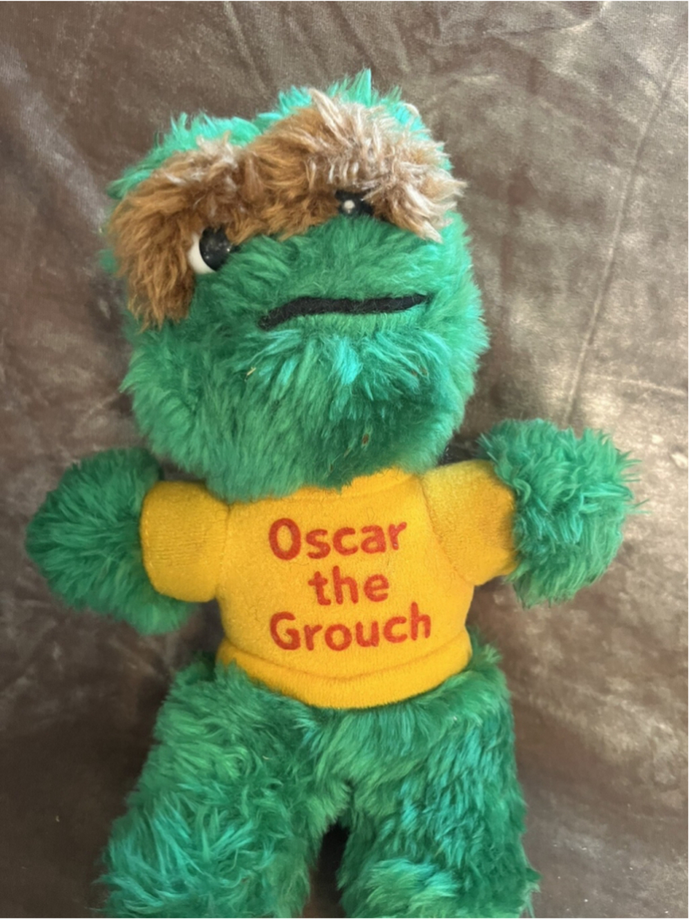 Vintage Applause Oscar the Grouch Plush Sesame Street 7" SEE CUTE